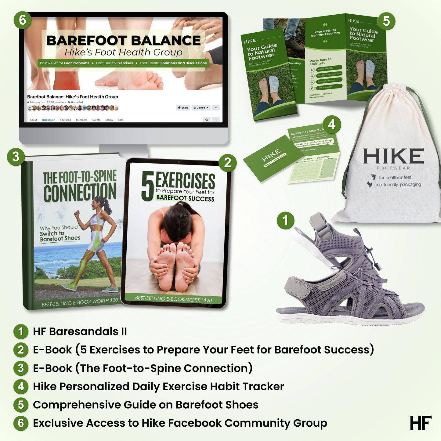 PF Baresandals II – Ergonomic Footbed & Ultra-Lightweight Barefoot Sandals (Unisex)