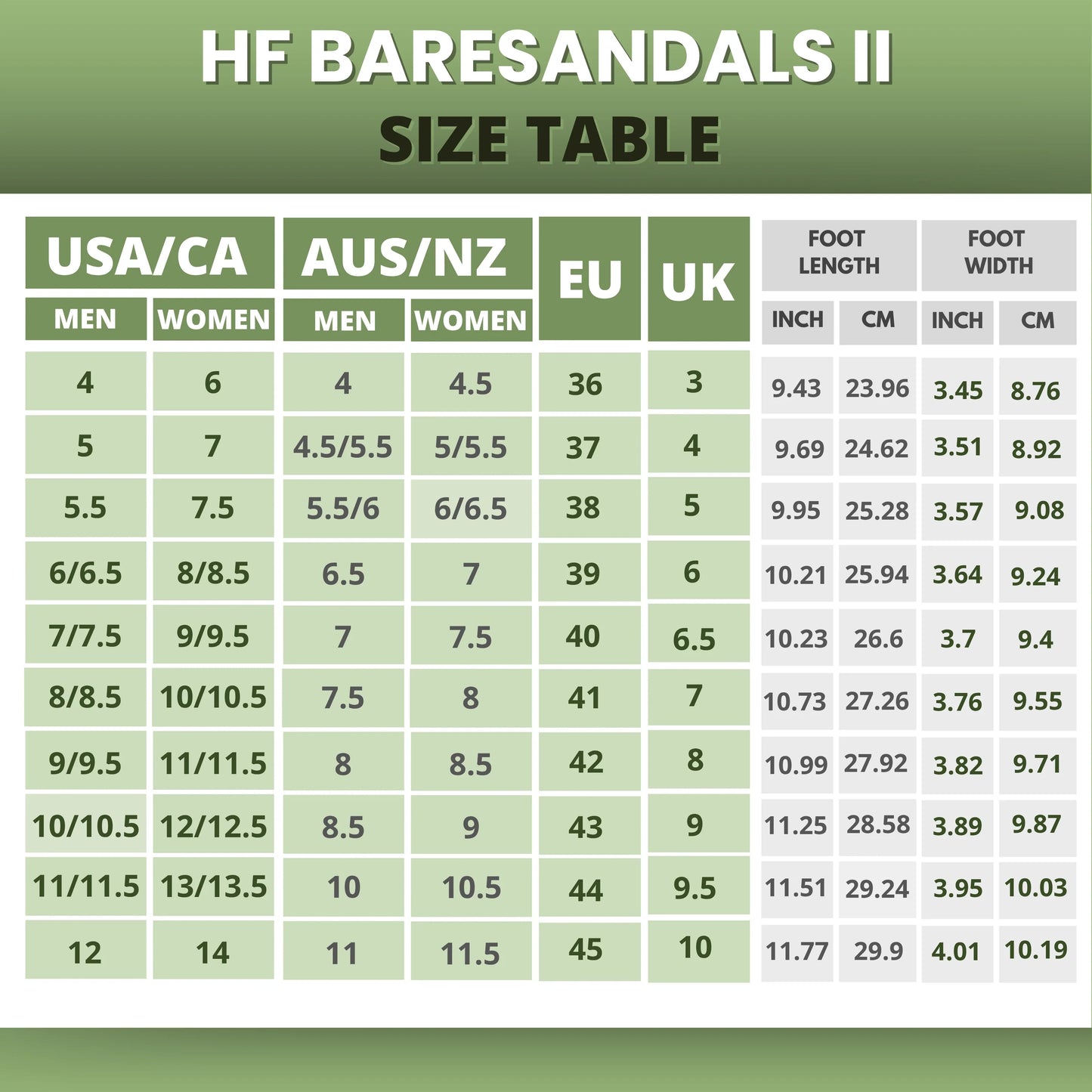 PF Baresandals II – Ergonomic Footbed & Ultra-Lightweight Barefoot Sandals (Unisex)
