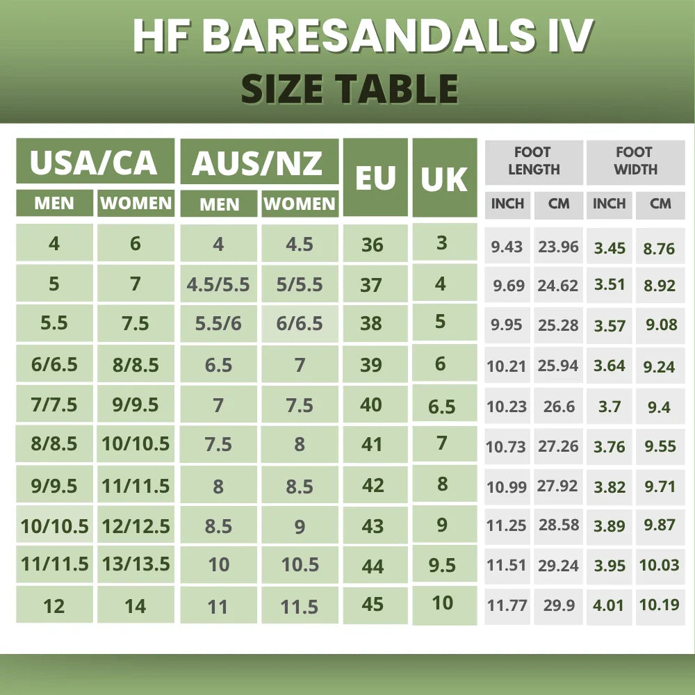 PF Baresandals IV – Ergonomic Footbed & Ultra-Lightweight Barefoot Sandals (Unisex)