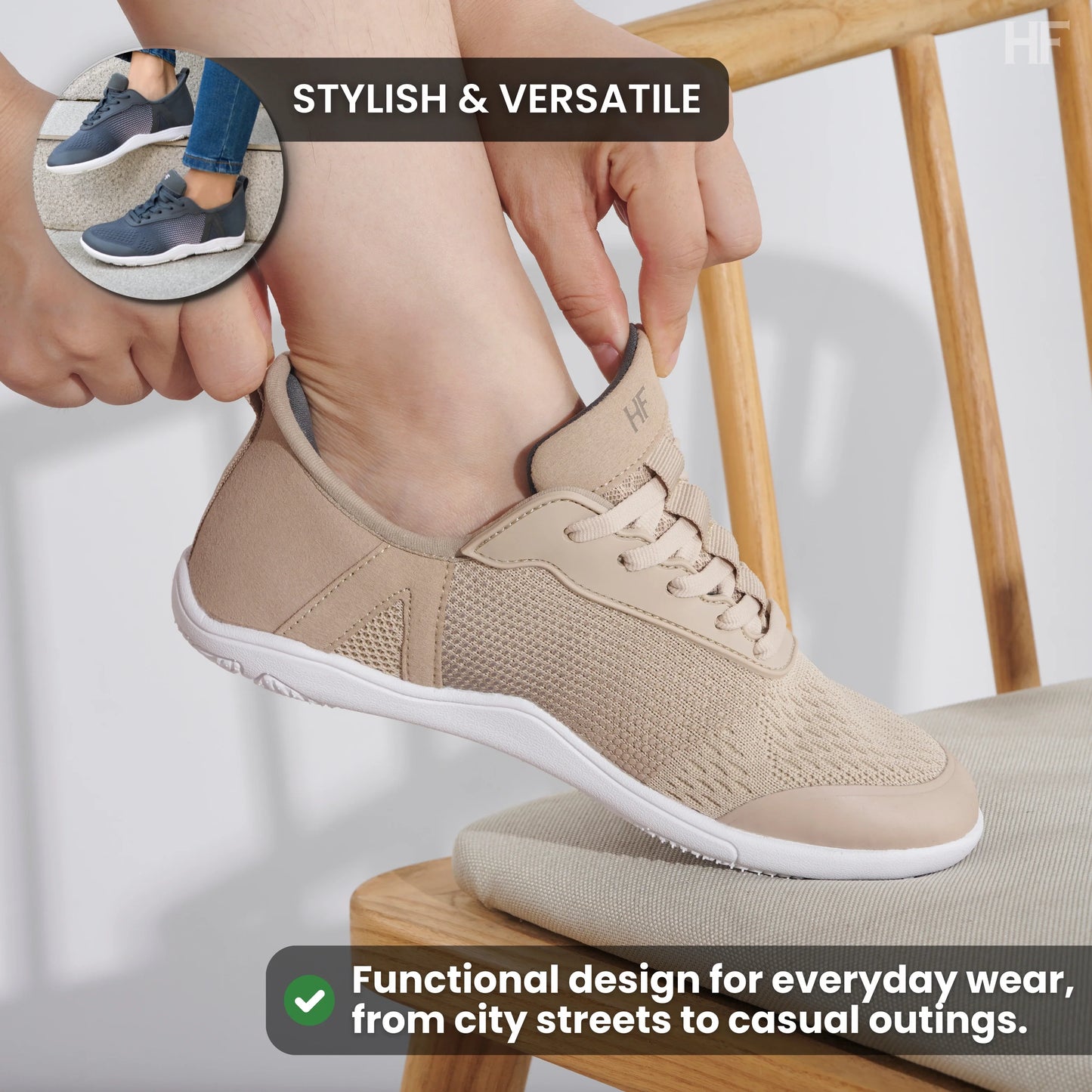 PF Stride – Hands-Off & Ergonomic Barefoot Shoes (Unisex)